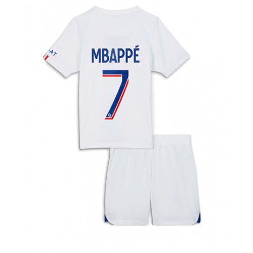 Dres Paris Saint-Germain Kylian Mbappe #7 Rezervni za djecu 2022-23 Kratak Rukav (+ kratke hlače)